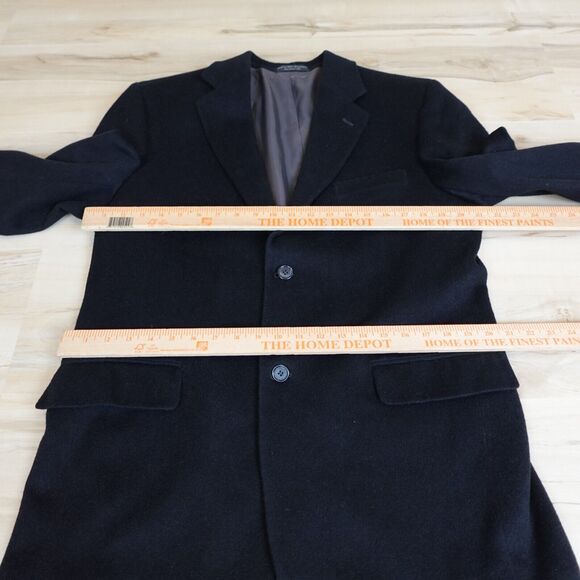 Gianfranco Ruffini Mens 42R Blazer Sports Coat Camel Hair Black Single Breasted - Picture 14 of 16